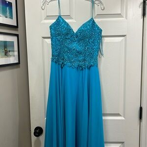 Johnathan Kayne Ocean Blue Gown NWT size 8